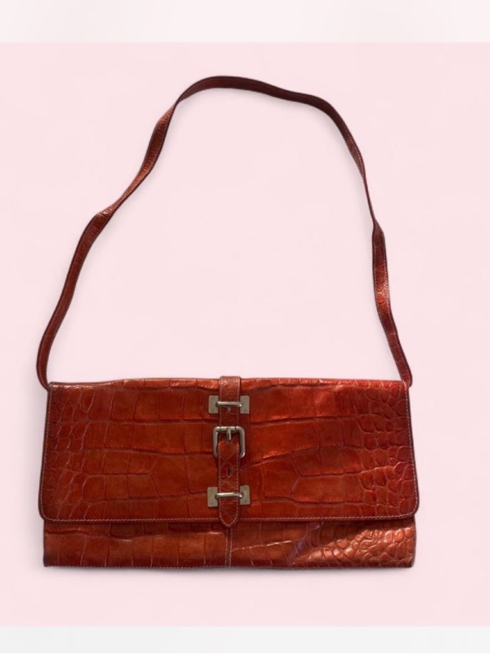 Claudia Firenze y2k red/orange leather handbag